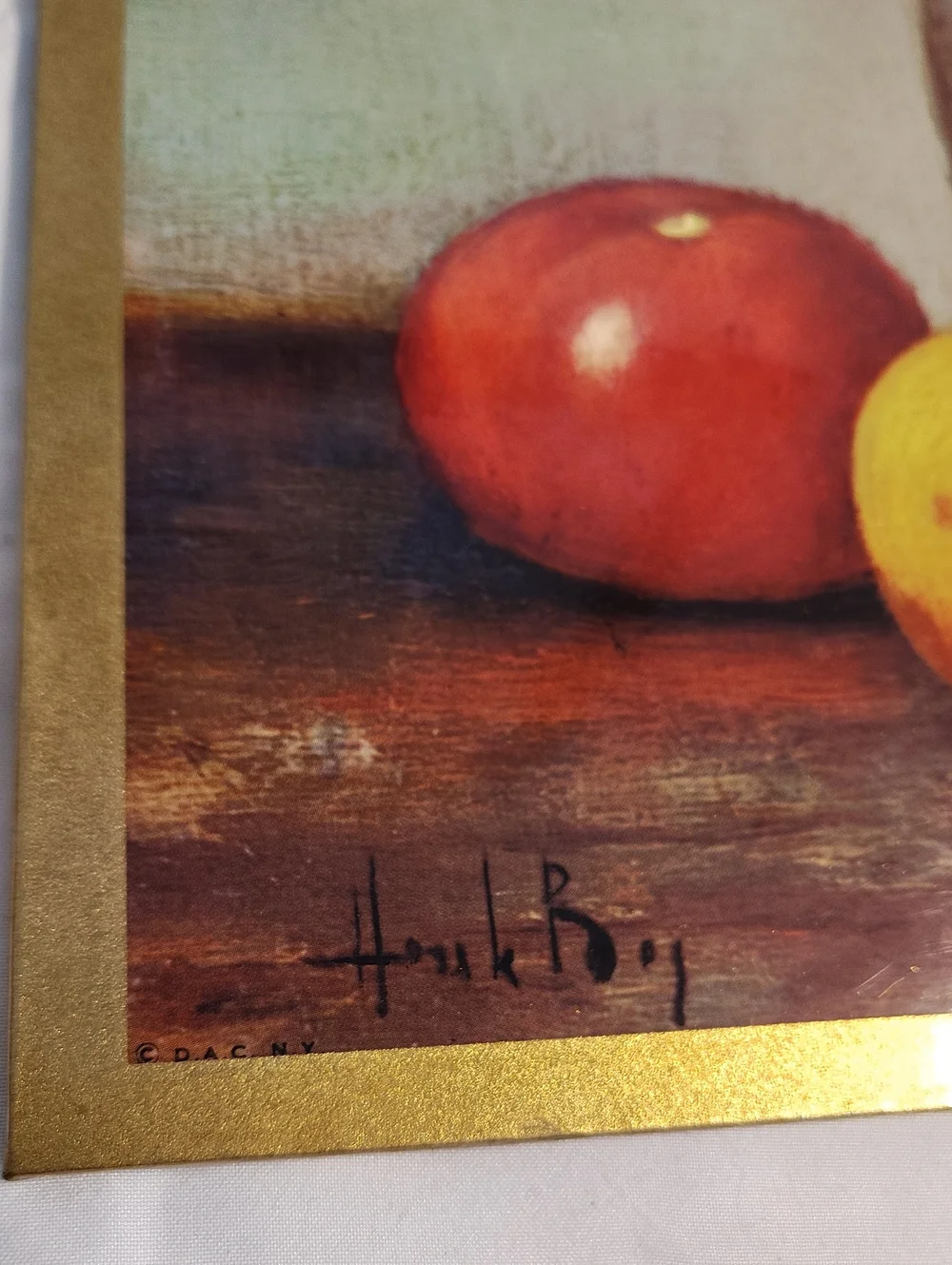 Vtg Henk Bros Still Life Fruit Wall Art Plaques Full Set Donald Art Co Inc 50s